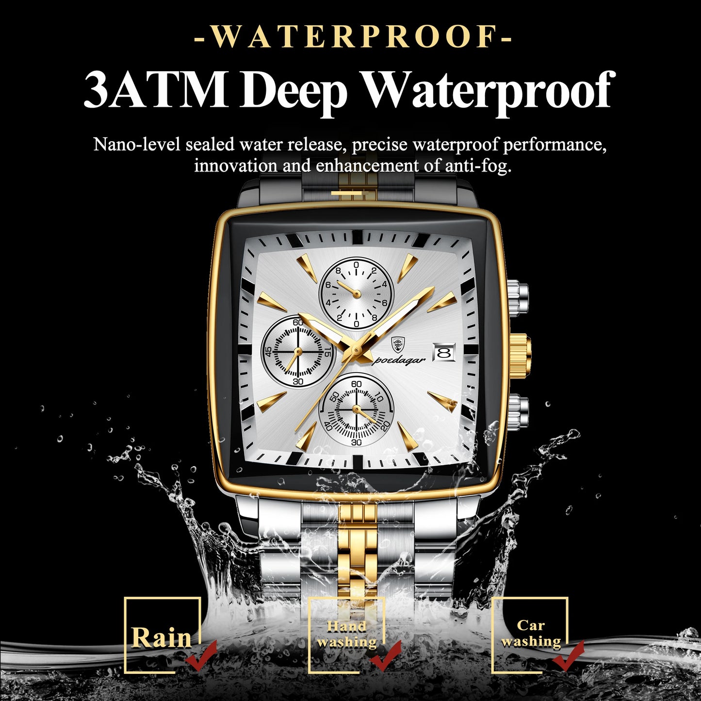 Sleek Comfort Luxury Square Men's Watch
