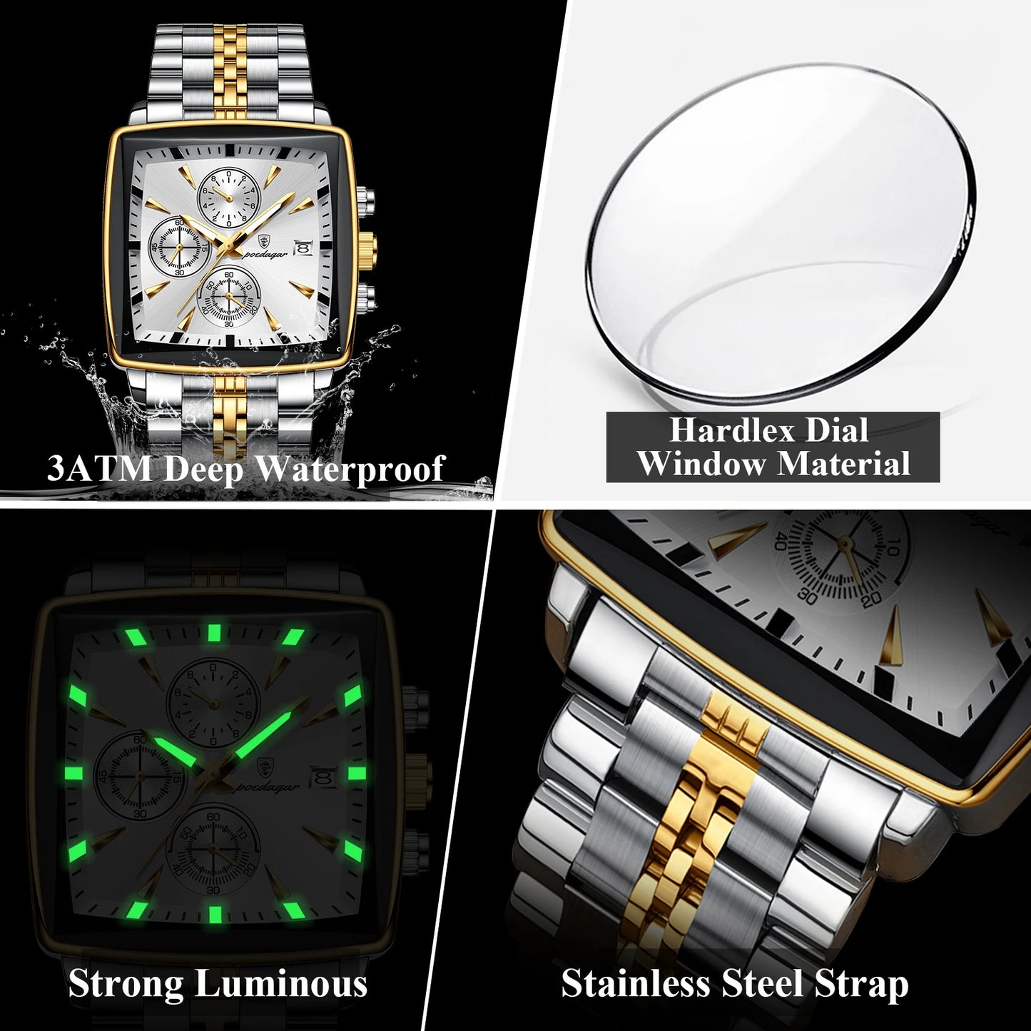 Sleek Comfort Luxury Square Men's Watch