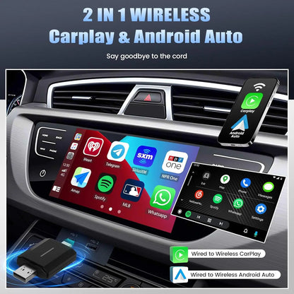 Phoebus Link 2 in 1 Mini Carplay Wireless Adapter seamless integration Android Auto For Apple USB Type-C Dongle in Universal car