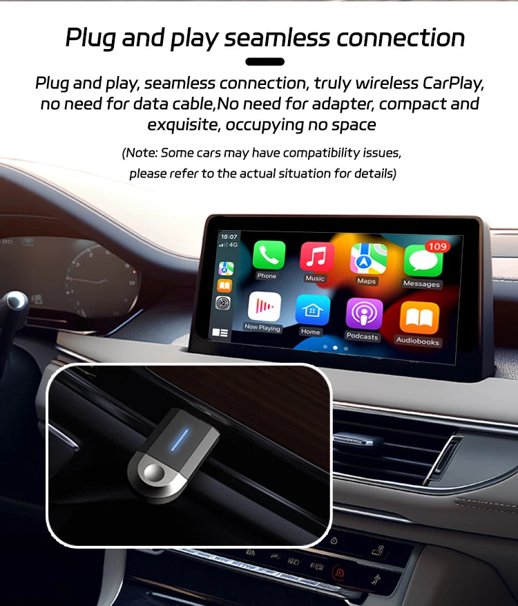 Phoebus Link 2 in 1 Mini Carplay Wireless Adapter seamless integration Android Auto For Apple USB Type-C Dongle in Universal car